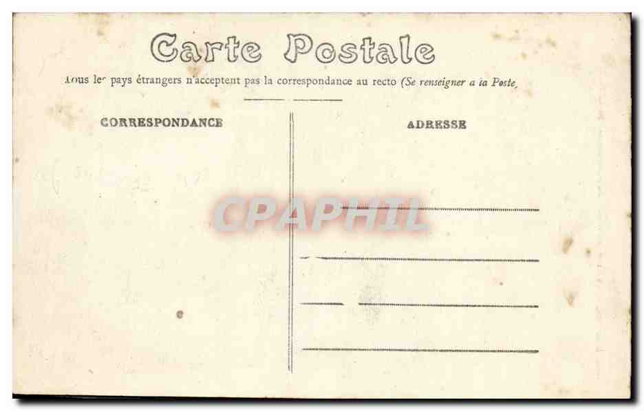 La Grande Cascade du Nouveau Jardin du Thabor — Rennes — Éditeur S. Mary, Pontsobery, Rennes, n° 1128 — Reverso