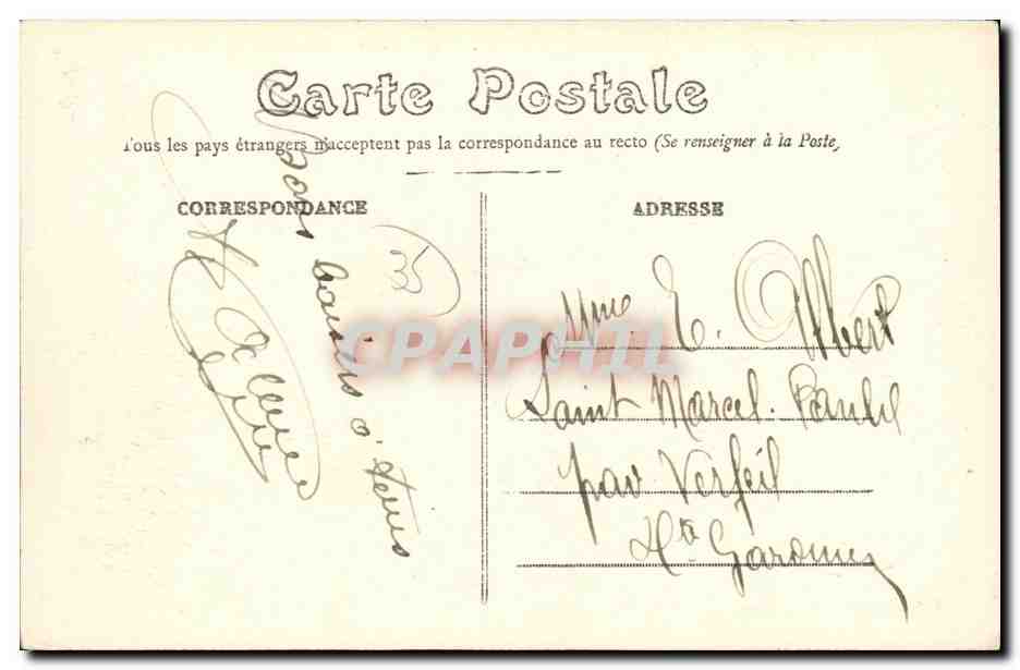 Rennes - Le Lycée, vu de face - Hôpital militaire No 1 (Guerre de 1914-1915) — Verso