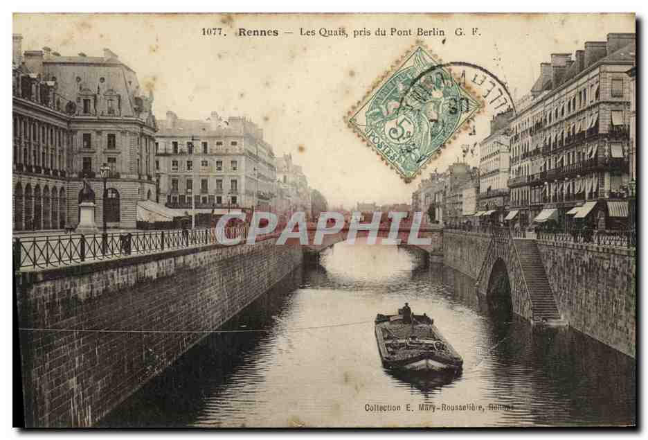 Rennes — Les Quais, pris du Pont Berlin — G. F. n°1077