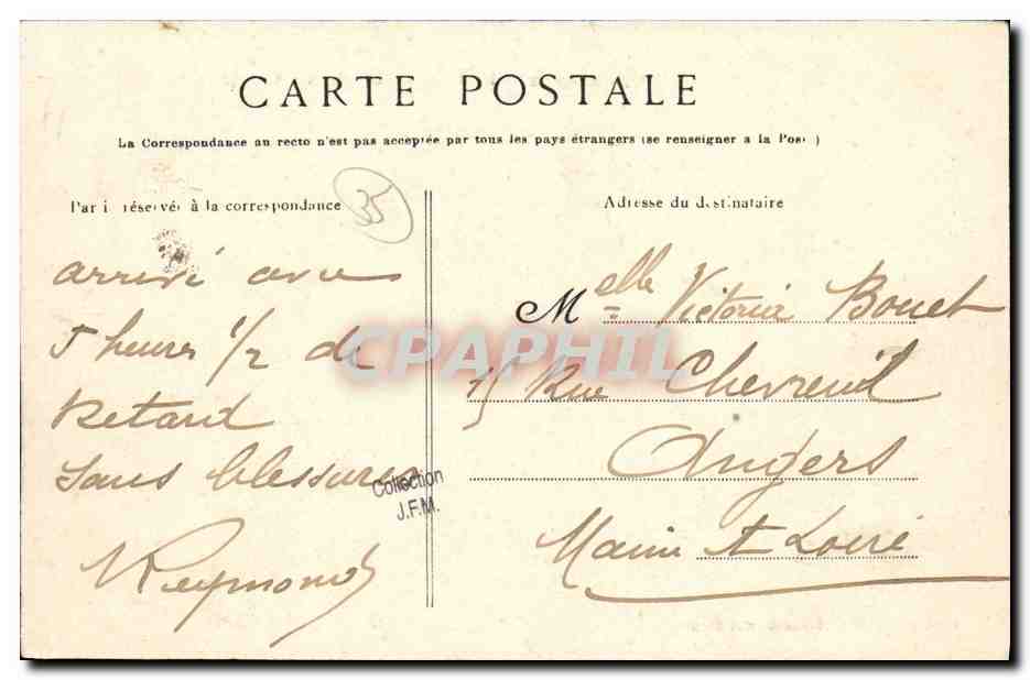 Rennes — L'Avenue de la Gare — Collection E. Mary-Roussellière — Rückseite