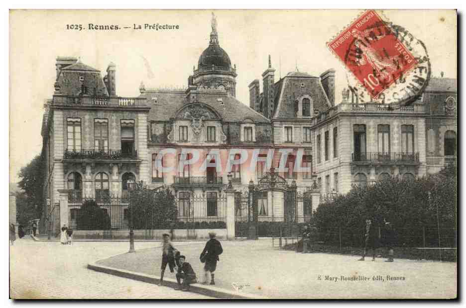Rennes — La Préfecture — Éditeur Mary-Roussellot, n° 1025