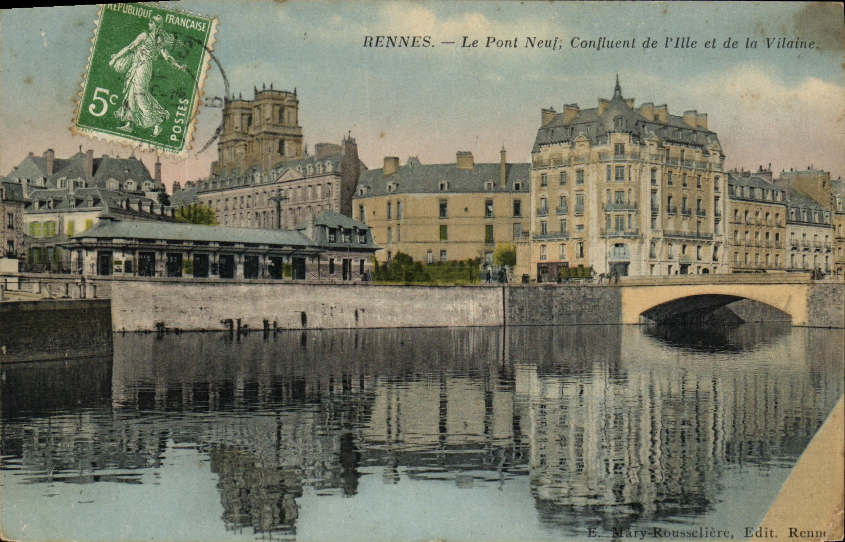 CPA Rennes La Pont Neuf Confluent de l ile et de la vilaine 