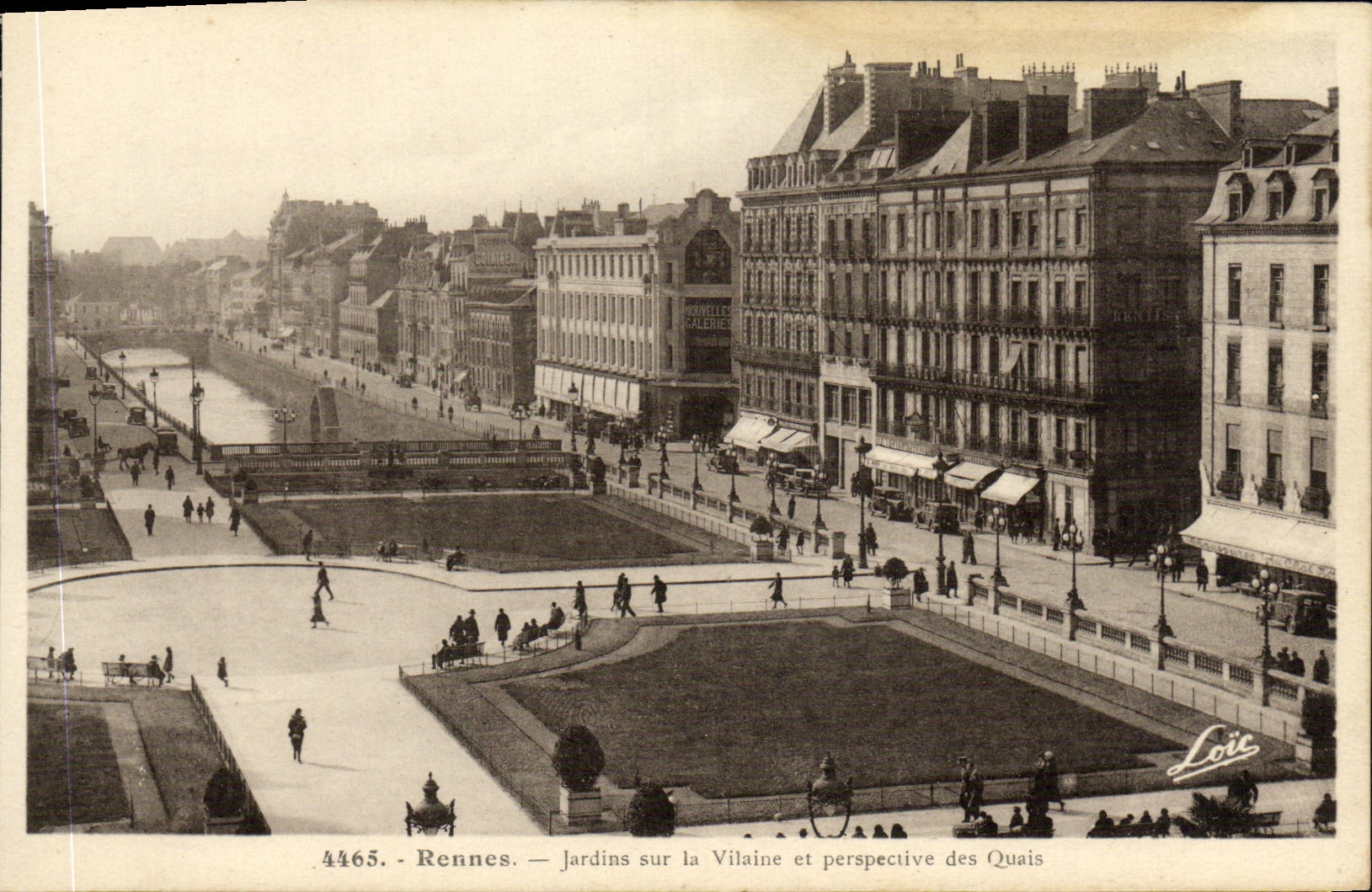 Rennes — Jardins sur la Vilaine et perspective des Quais — Loïs, n°4465
