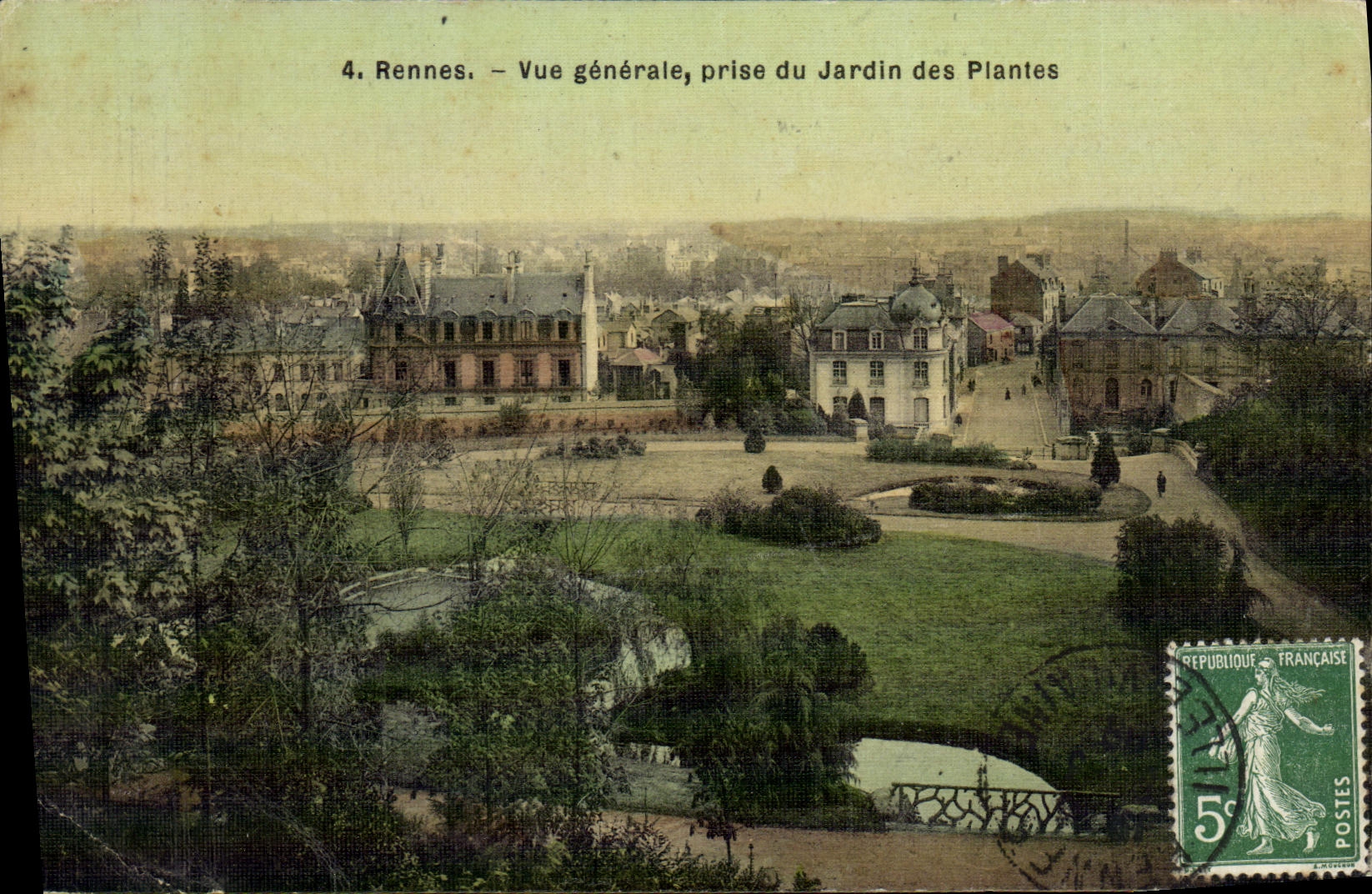 Rennes — Vue générale prise du Jardin des Plantes — Éditeur non identifié, n°4