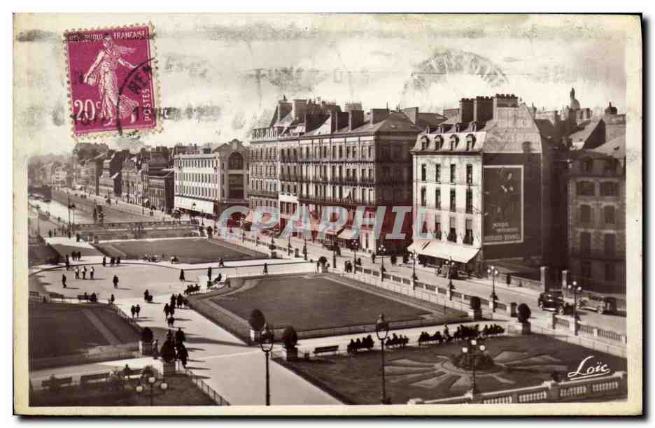 Rennes - Jardins sur la Vilaine et perspective des quais — Loïc