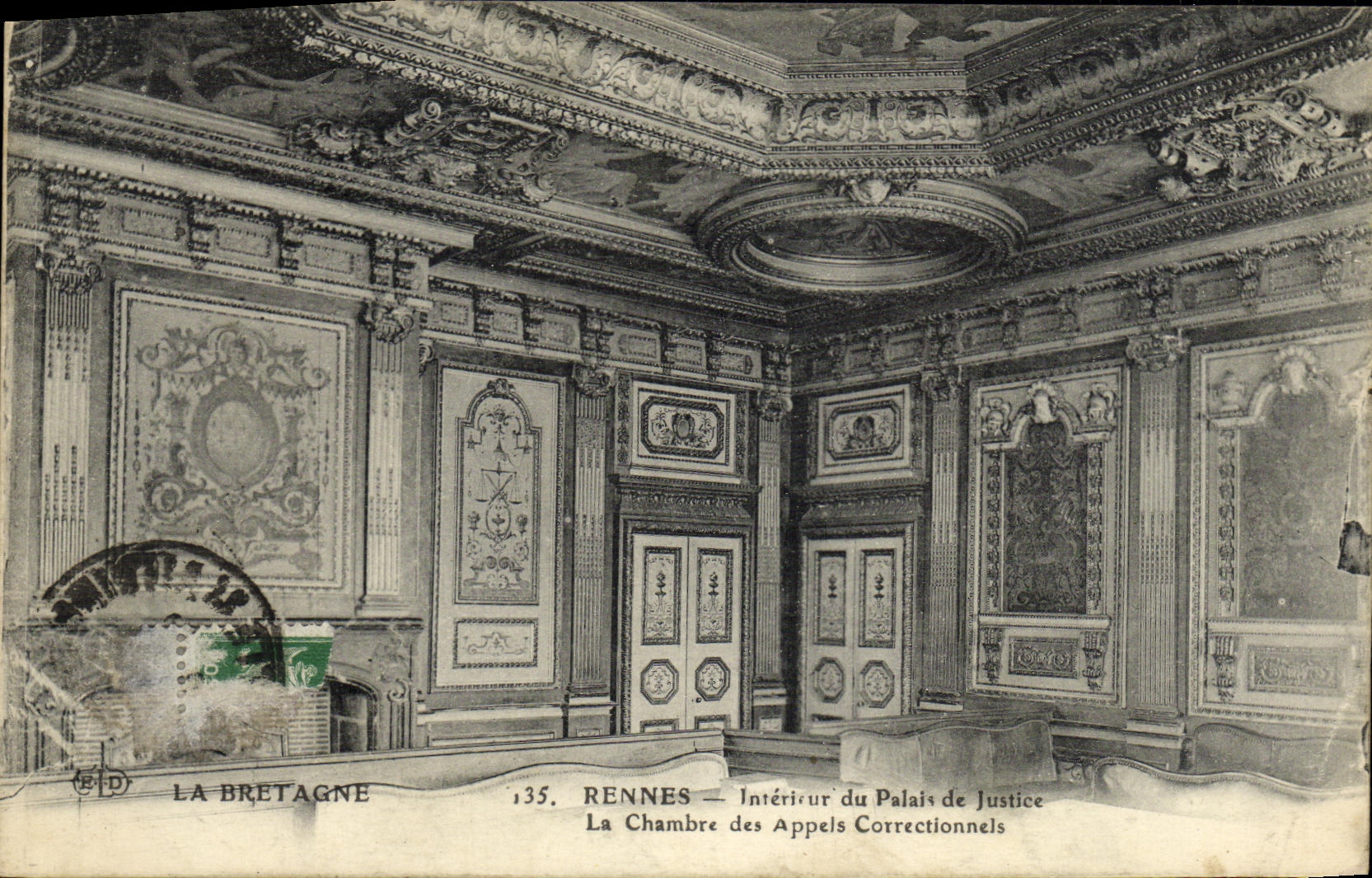 Rennes — Intérieur du Palais de Justice — La Chambre des Appels Correctionnels — La Bretagne, n°135