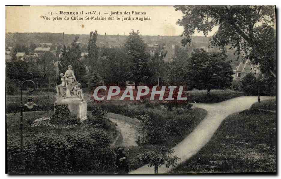 Rennes (Il-et-V.) — Vue prise du Chêne St-Melaine sur le jardin Anglais — Jardin des Plantes