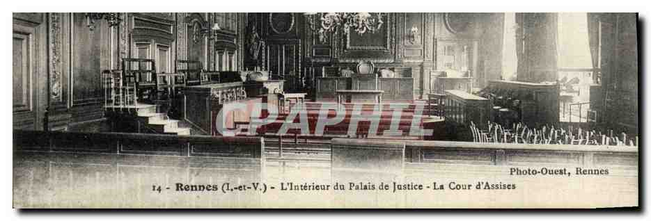 CPA Rennes L Interieur du Palais de Justice La Cour d Assises