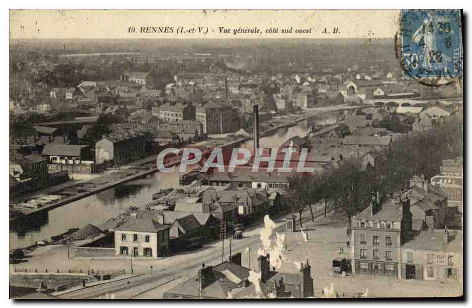 CPA Rennes Vue generale cote sud ouest
