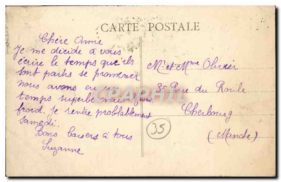 CPA Rennes Vue generale cote sud ouest — Verso