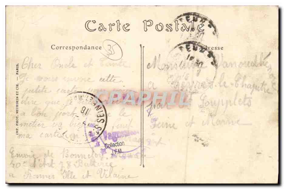 Rennes (Ille-et-Vilaine) — Caserne du 24e Dragon — I. Sorel, Edit., Rennes — Rückseite