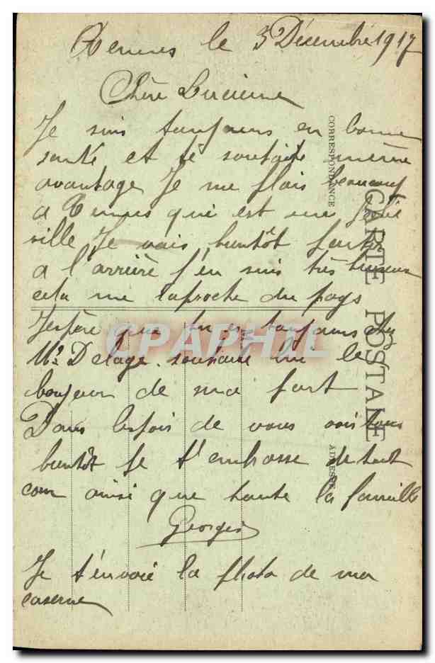 Rennes (Il-et-V.) - Caserne du Colombier — Quartier d'Artillerie — J. Sorel, éditeur, Rennes — Reverso