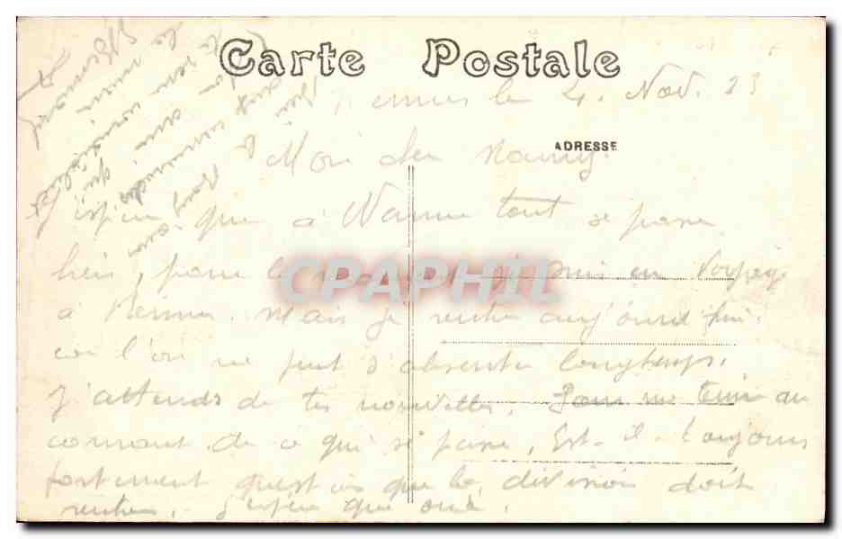 CPA Rennes Place du Palais et la Rue Edith Cawell — Rückseite