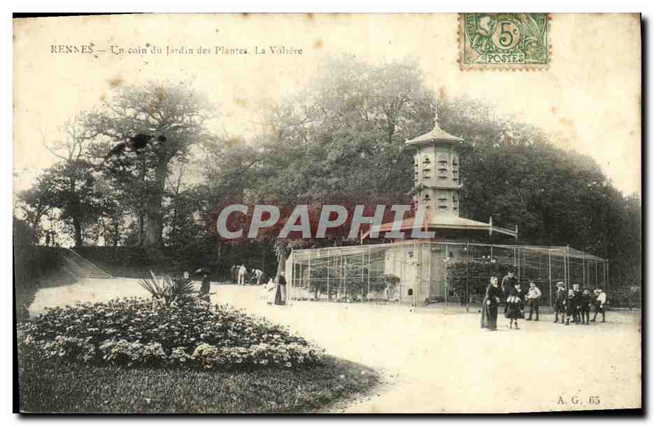 Rennes — Un coin du Jardin des Plantes. La Volière — A.G. 65
