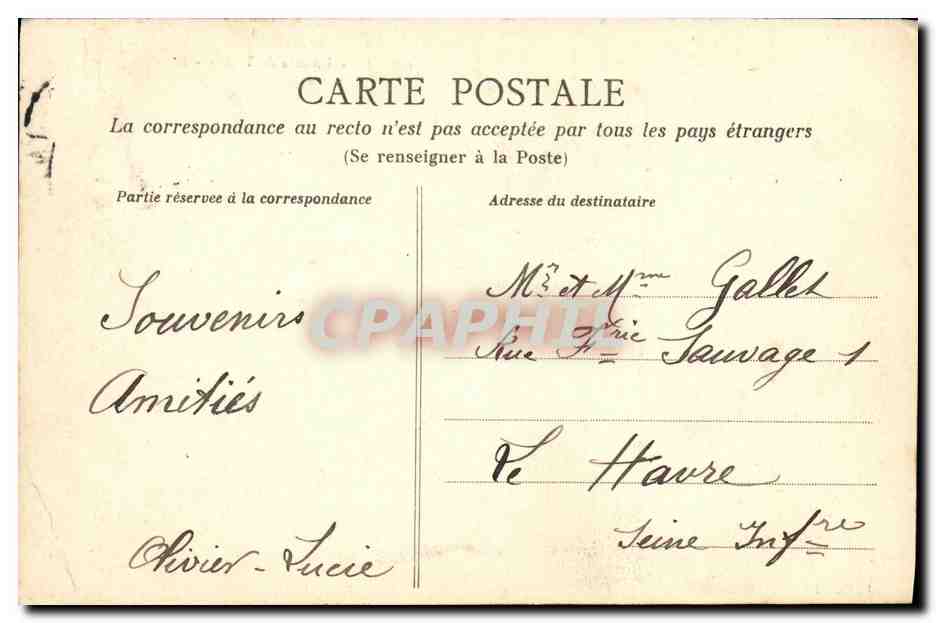 Rennes - Un coin du Thabor - Nouveau Jardin — A.G. 74 — Rückseite