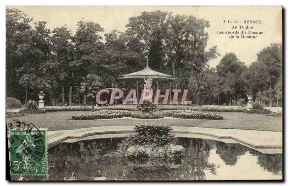 Rennes — Am Thabor, Umgebung des Musikkiosks — A.G. 99