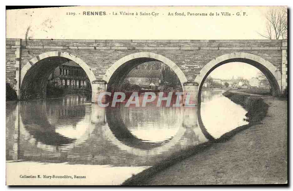 CPA Rennes La Vilaine a Saint Cyr Au fond Panorama de la Ville