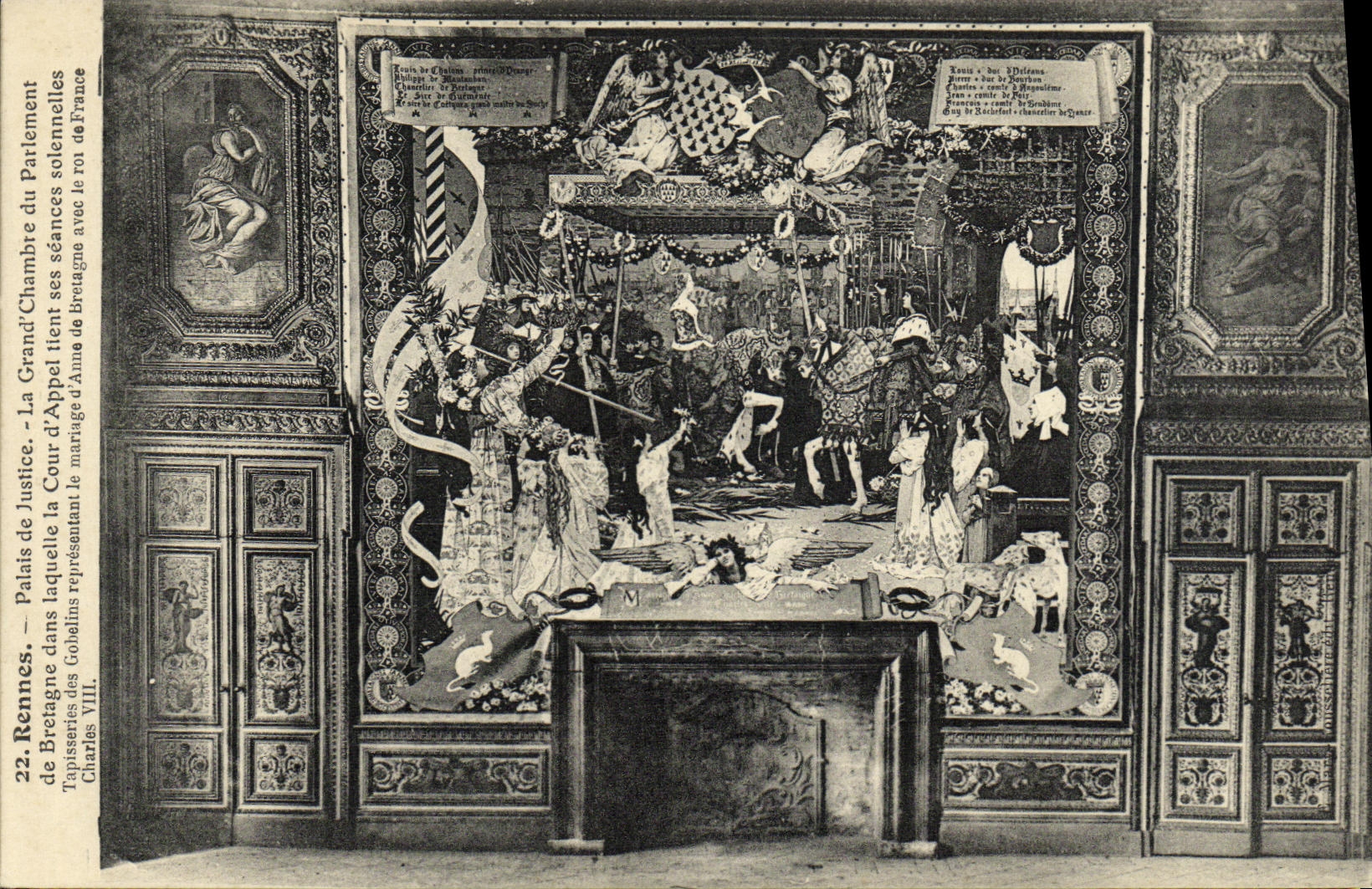 Palais de Justice à Rennes — Tapisseries du Parlement de Bretagne représentant le mariage d'Anne de Bretagne avec le roi de France — Charles VIII