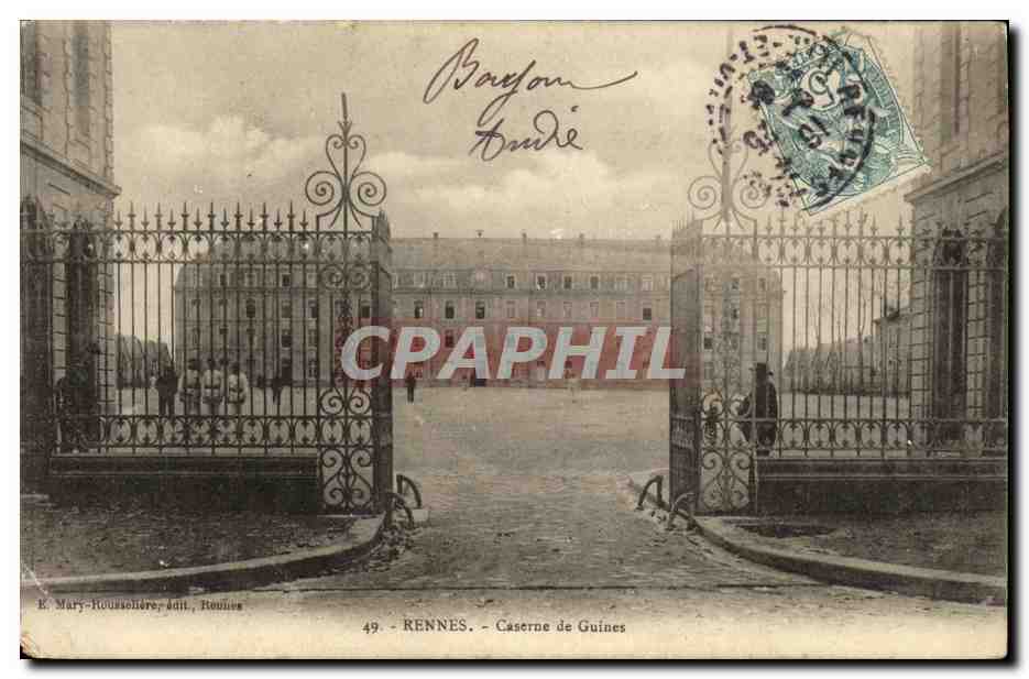 CPA Rennes Casrne de Guines militaria