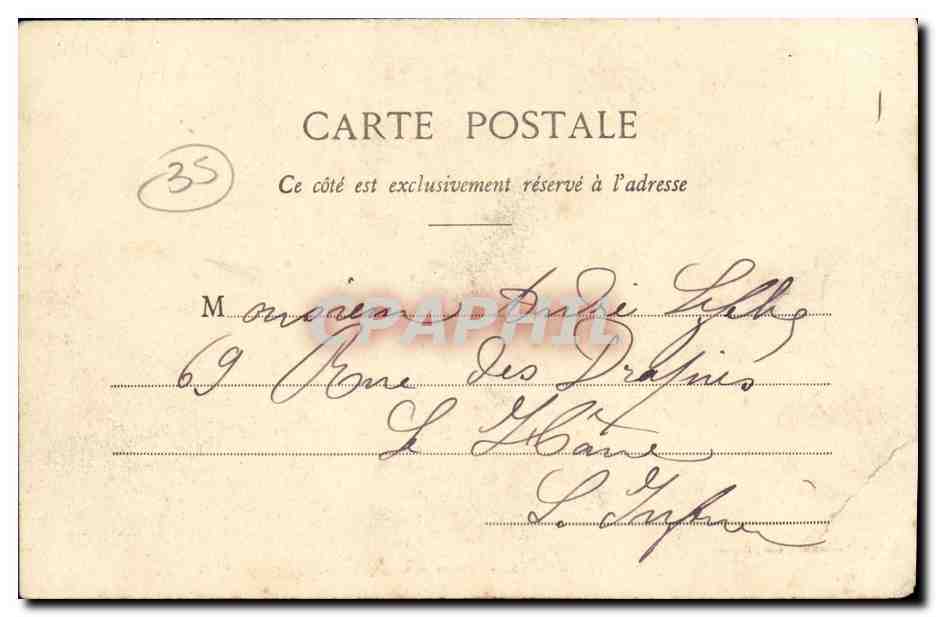 CPA Rennes Casrne de Guines militaria — Rückseite