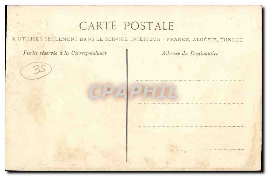 CPA Rennes Vieilles Maisons Rue du Lycee Bureau de Placement — Rückseite