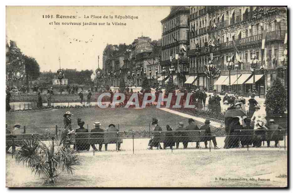 Rennes – Place de la République und die neuen Gärten an der Vilaine – éd. Mary-Roussolière, n°1163