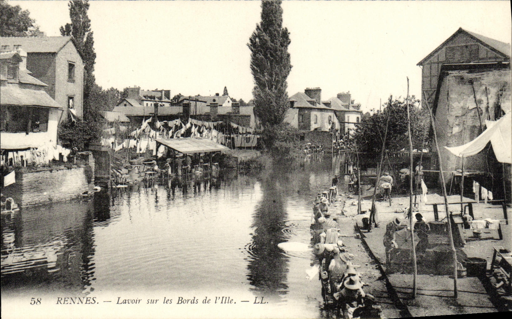 Rennes — Lavoir sur les Bords de l'Ille — LL. — N°58