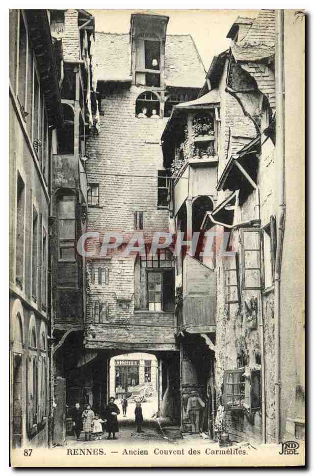 CPA Rennes Ancien Couvent des Carmelites Enfants Droguerie