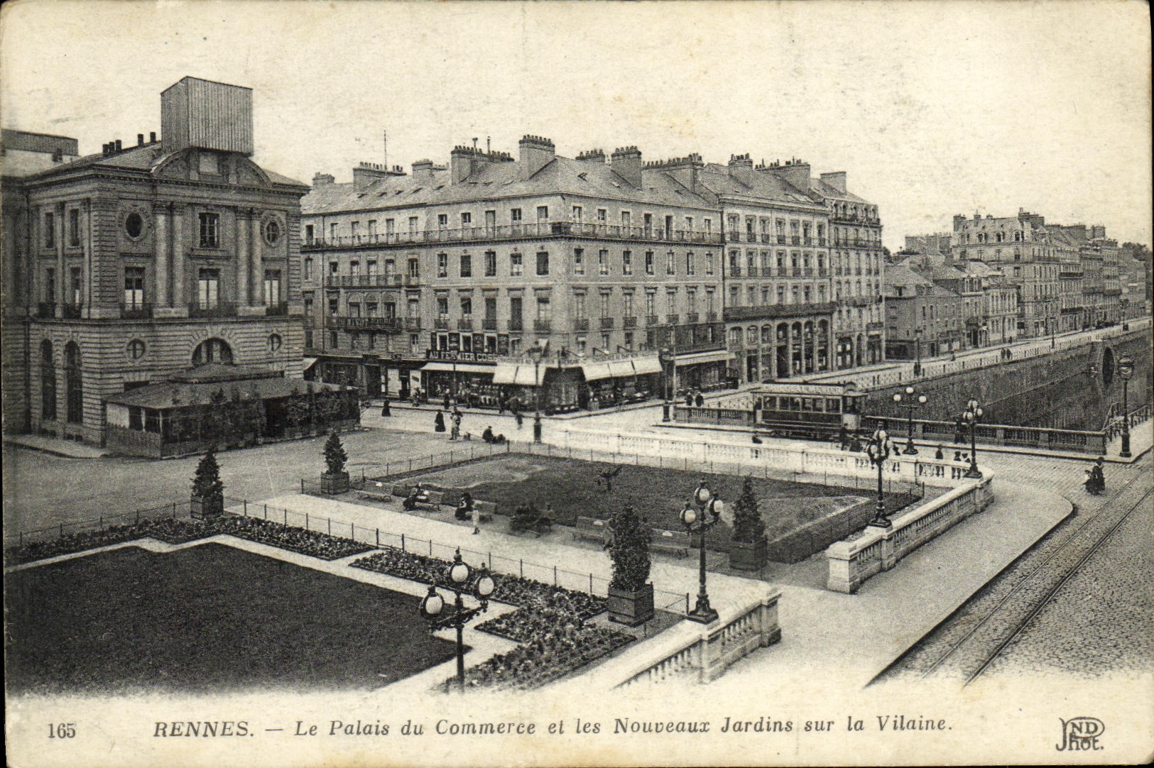 Rennes — Das Palais du Commerce und die Nouveaux Jardins auf der Vilaine — JND HOT, n°165