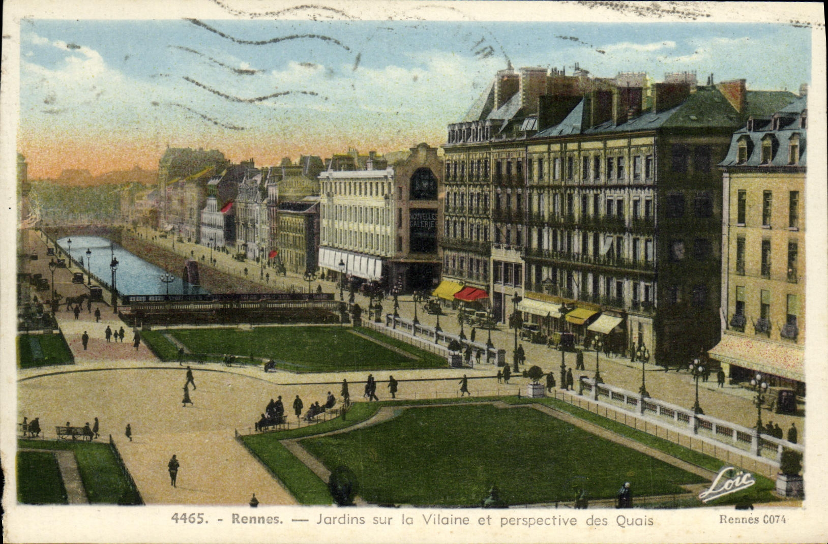 Rennes — Jardins sur la Vilaine et perspective des Quais — Loïc, n° 4465