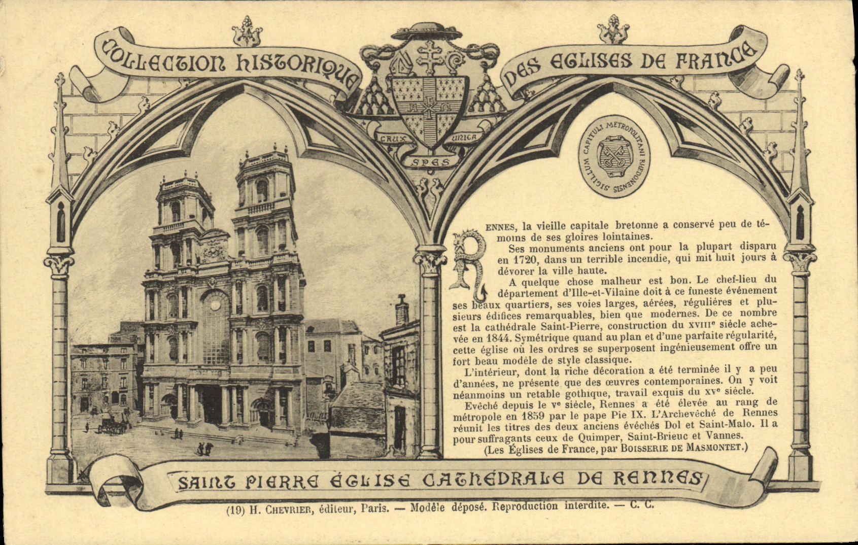 CPA Rennes Saint Pierre eglise Cathedrale