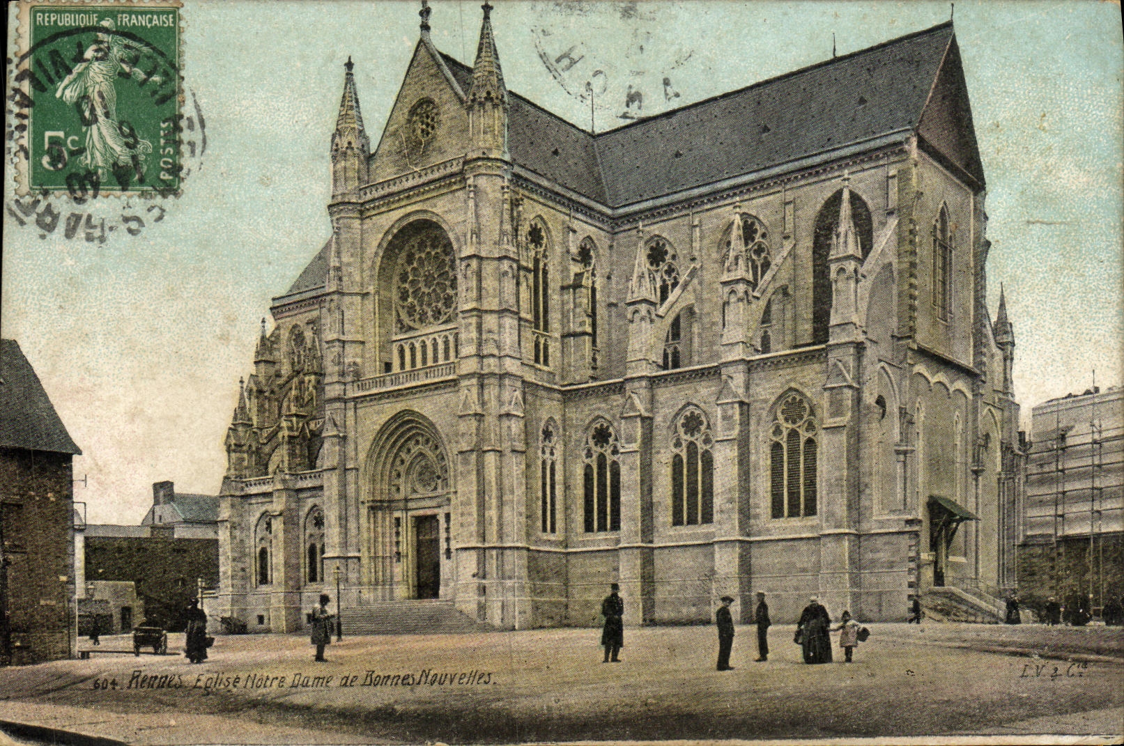 Rennes. Église Notre-Dame de Bonnes-Nouvelles — éditeur L.V. Co. n°604