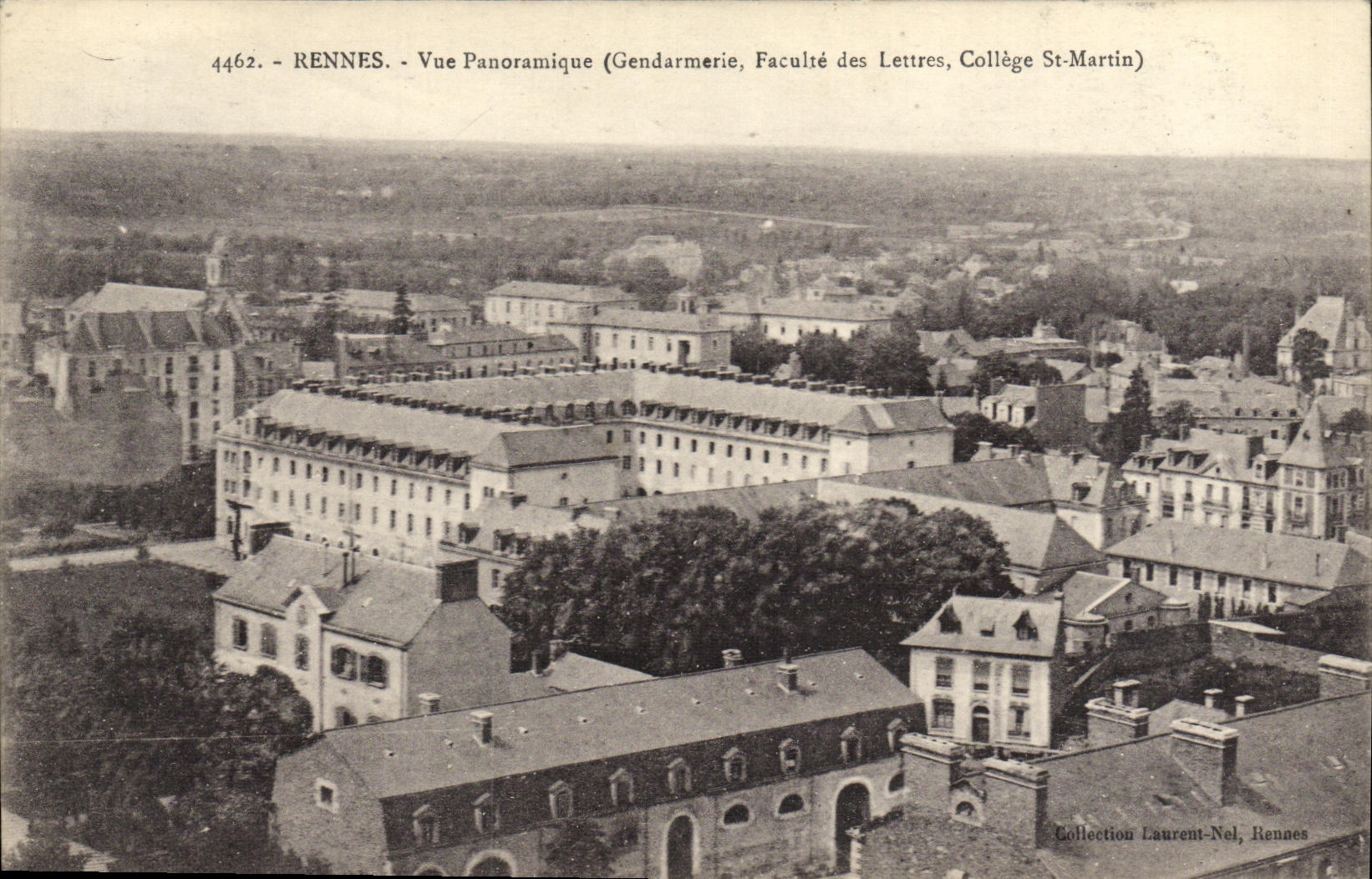 CPA Rennes Vue Panoramique Gendarmerie Faculte des Lettres College St Martin