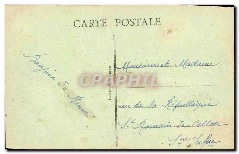 CPA Rennes Les Serres Du Thahor et le Jardin a la Francaise — Rückseite