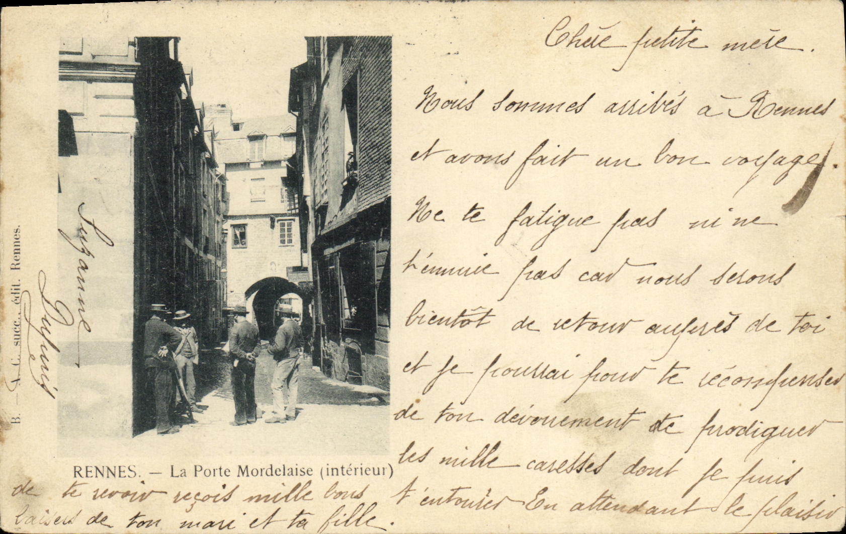 Rennes — La Porte Mordelaise (Innenansicht) — B. A. Li. succ. édit. Rennes
