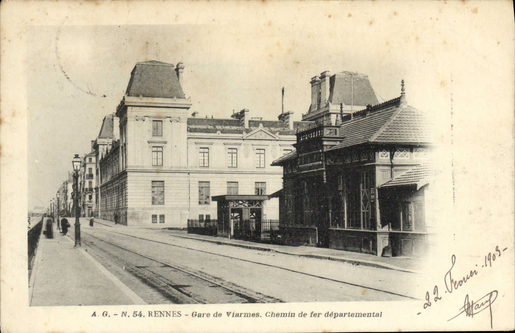 Gare de Viarmes — Rennes — Chemin de fer départemental — A.G. N.54