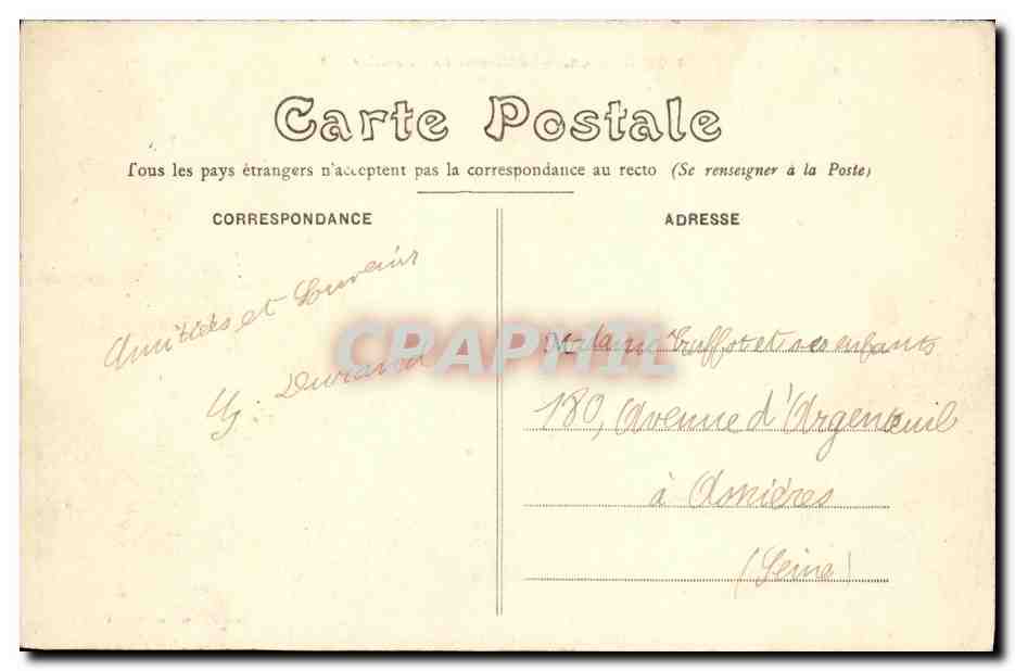 CPA Rennes La Caserne du Colombier Militaria — Back