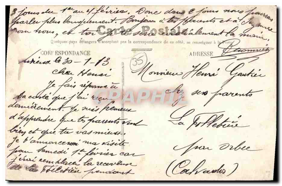CPA Rennes La Caserne du Colombier Militaria — Rückseite