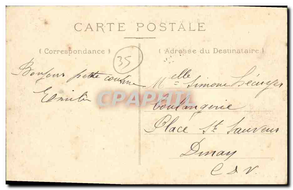 Rennes — Le Lycée de Jeunes Filles — Éditeur : Béatrice des Grandes Galeries Modernes — Rückseite