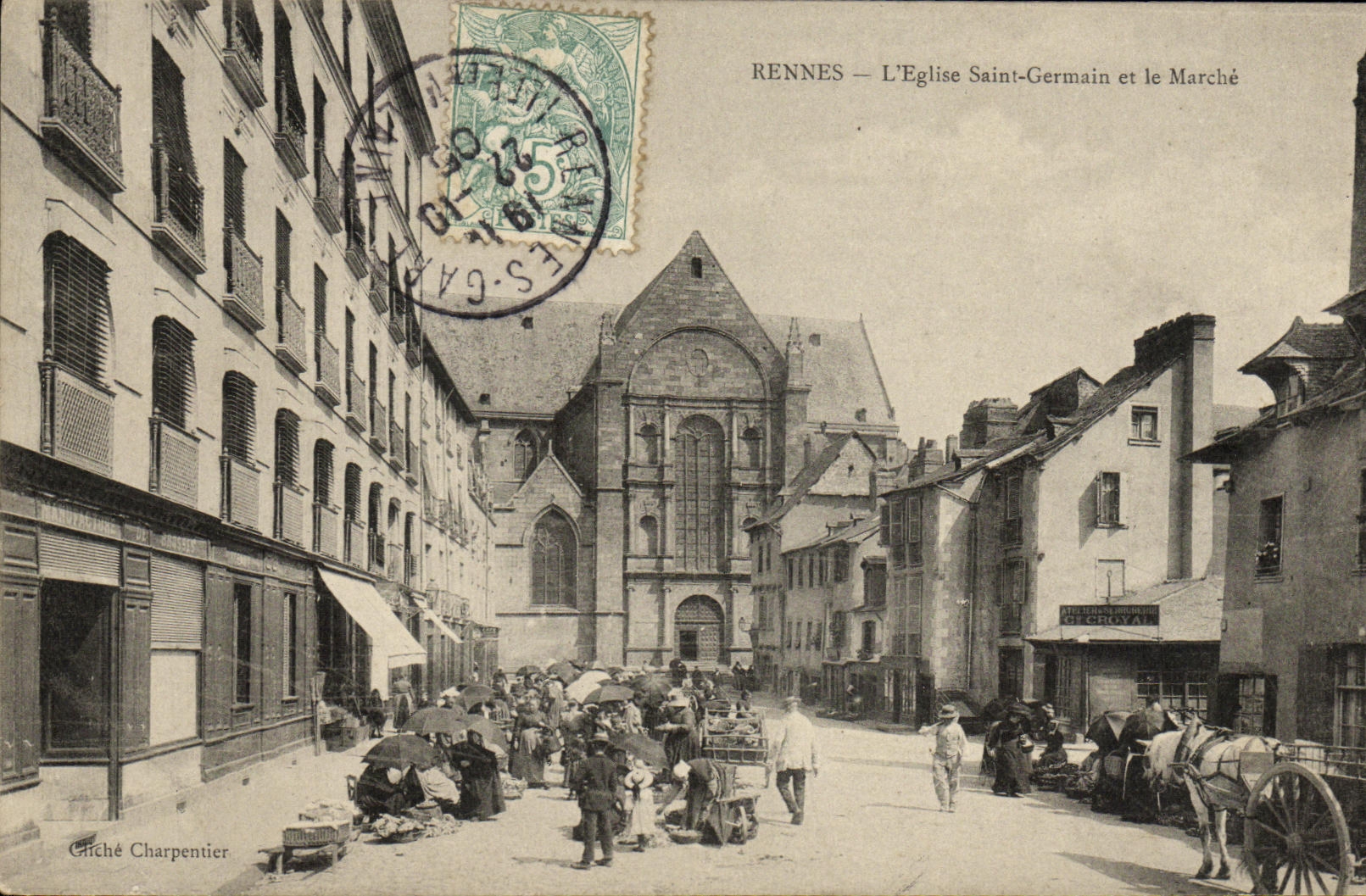 Rennes — La Iglesia de San Germain y el Mercado — Giché Charpentier