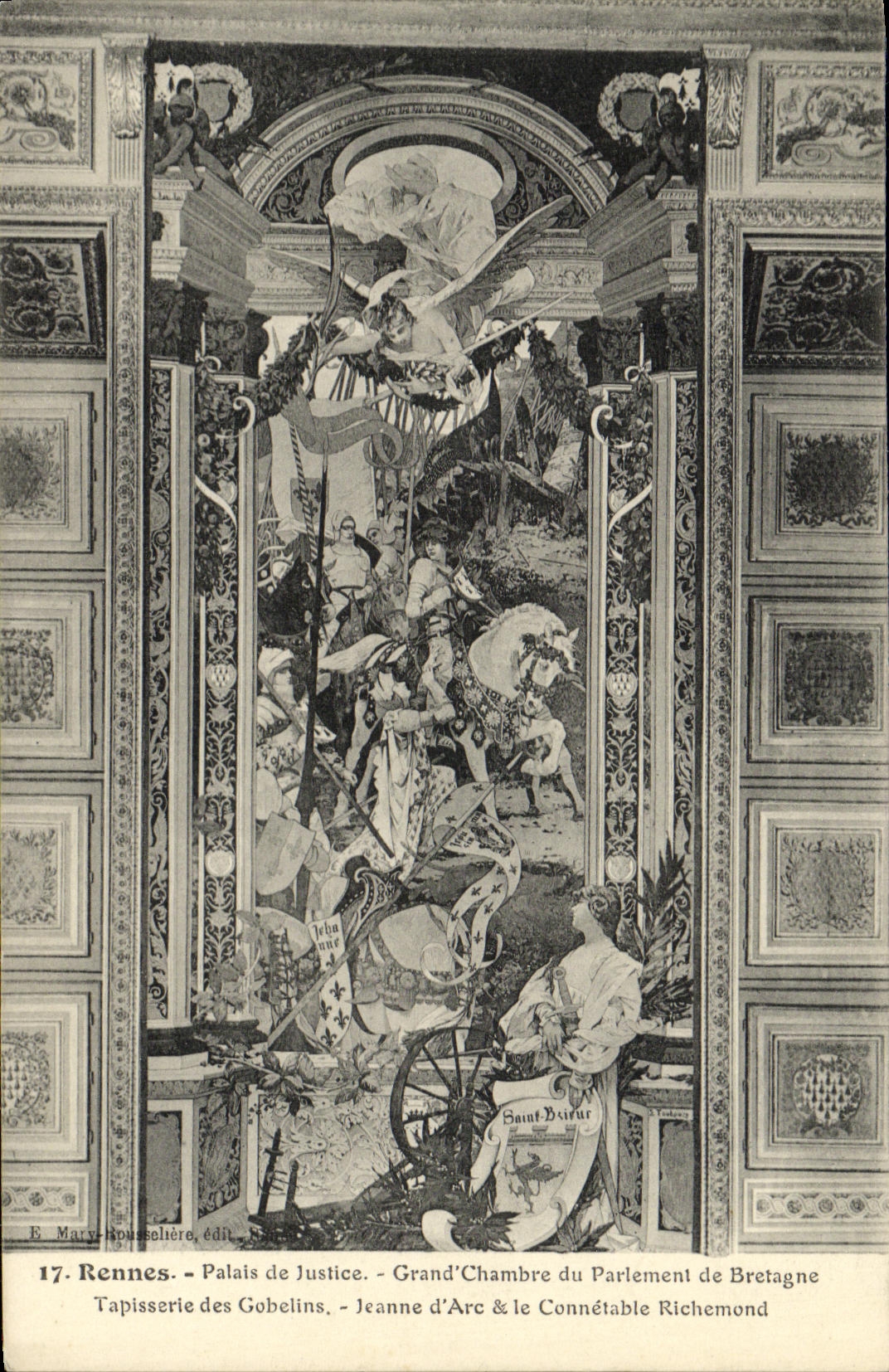 Rennes - Palais de Justice - Grand'Chambre du Parlement de Bretagne - Tapisserie des Gobelins - Jeanne d'Arc & le Connétable Richemond