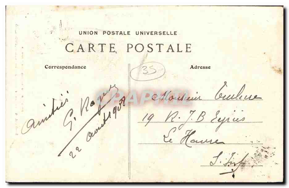 Jeune Fille coiffée de la Polka — Costumes de Rennes & d'Ille & Vilaine — Collection Villard, Quimper — Reverso