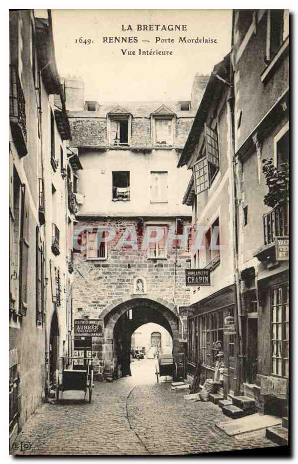 CPA Rennes Porte Mordelaise Vue Interieure Boulangerie Chapin