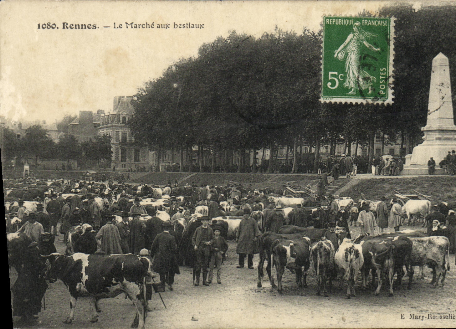 Rennes — El mercado de ganado — É. Mary-Rosselé