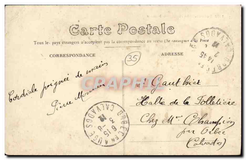 Rennes — El mercado de ganado — É. Mary-Rosselé — Reverso