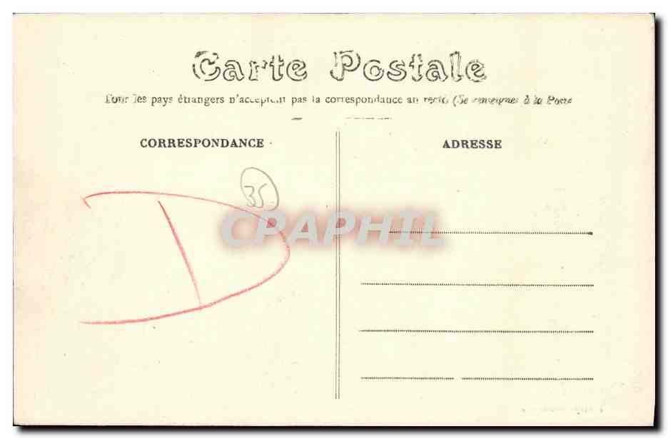 CPA Rennes L Avenue de la Gare Tramway — Rückseite