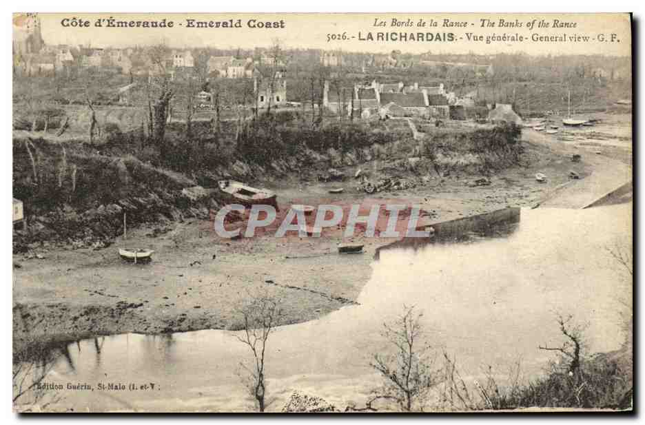Côte d'Émeraude - Emerald Coast — Les Bords de la Rance - General view - G.F. - Édition Guérin, St-Malo (1. et V.)