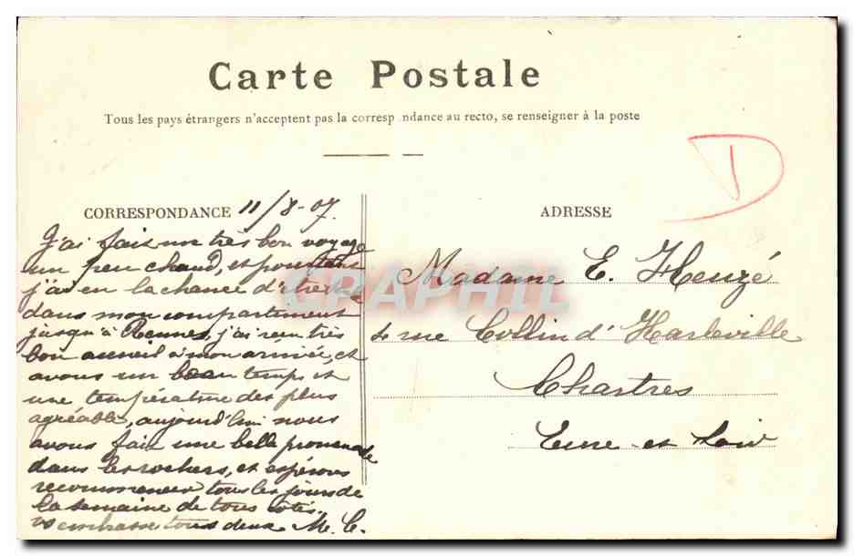 CPA Parame La Plage et la pointe de la roche  — Rückseite
