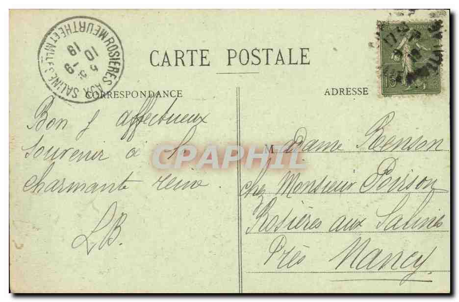 CPA Parame La Plage et pointe de Rochebonne  — Rückseite