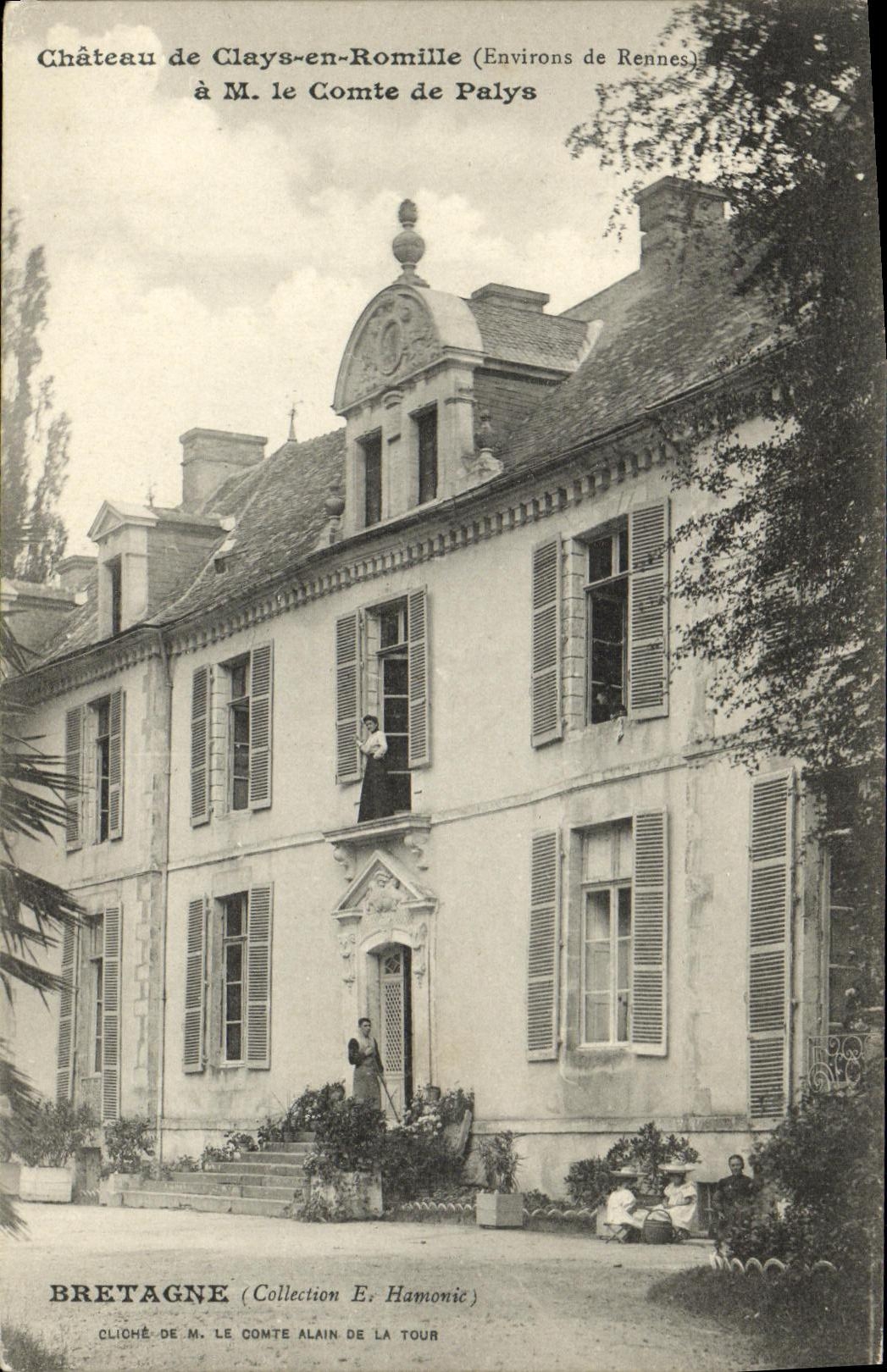 Château de Clays-en-Romille (Environs de Rennes) — à M. le Comte de Palys — Cliché M. le Comte Alain de La Tour
